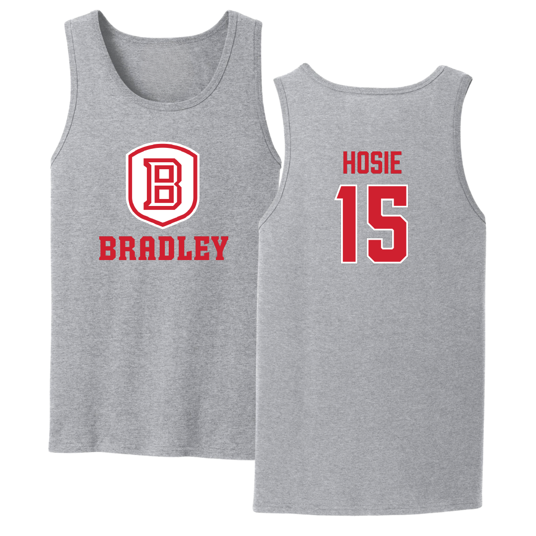 Bradley University Baseball Sport Gray Tank Top - #15 Nick Hosie
