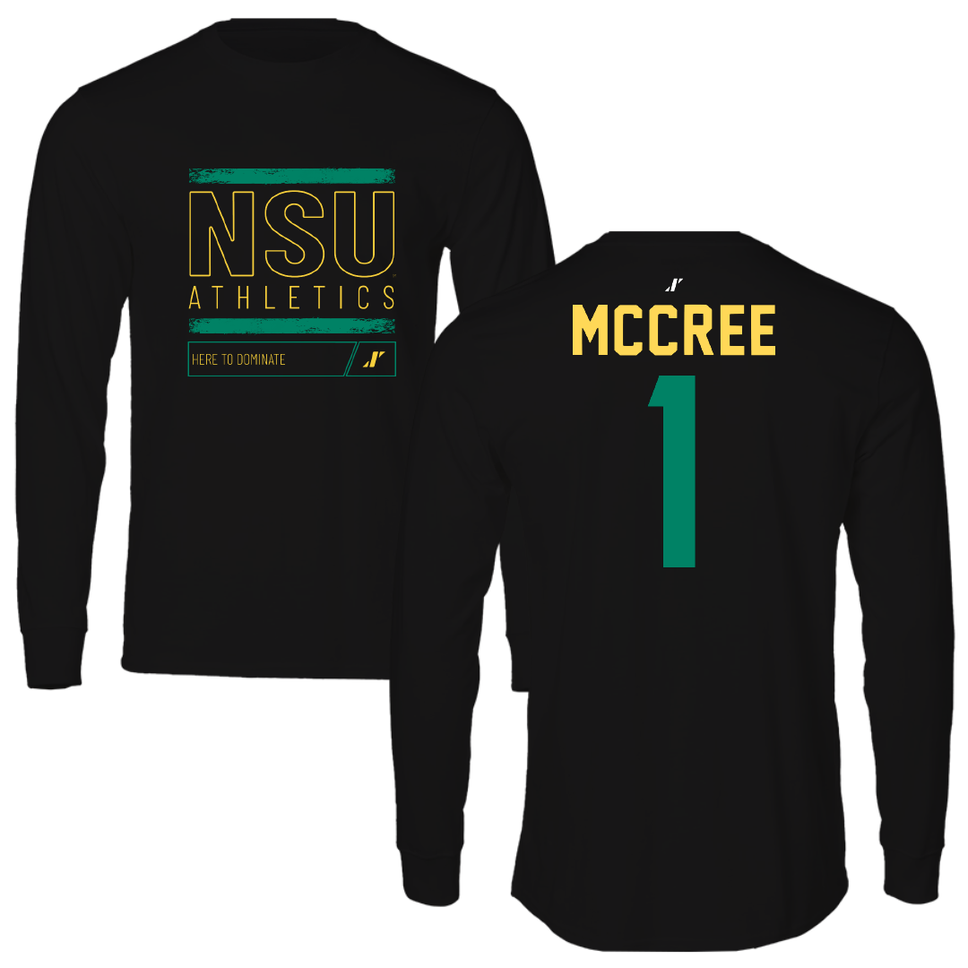 Norfolk State University Volleyball Black Dominate Performance Long Sleeve - #1 Sydney McCree