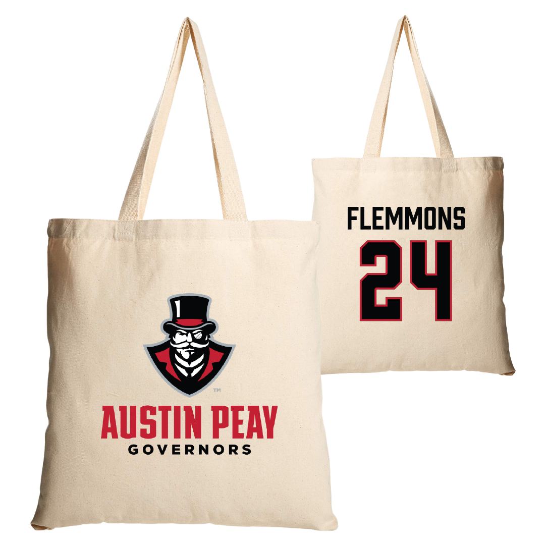 Austin Peay State University Football Tan Canvas Tote Bag - #24 Jeremiah Flemmons