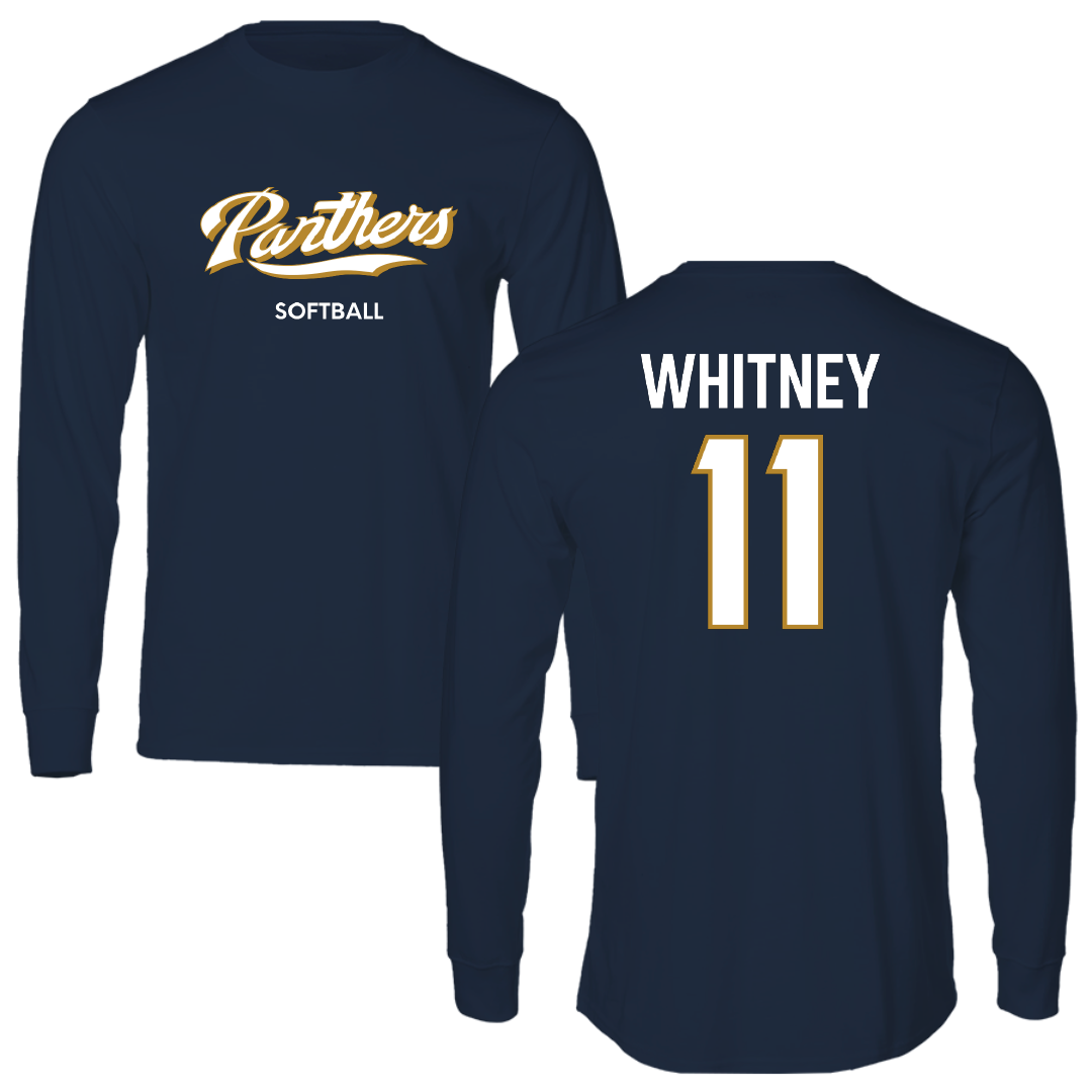 Florida International University Softball Navy Performance Long Sleeve - #11 Ella Whitney