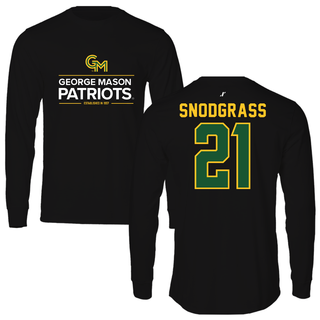 George Mason University Volleyball Black General Performance Long Sleeve - #21 Evan Snodgrass