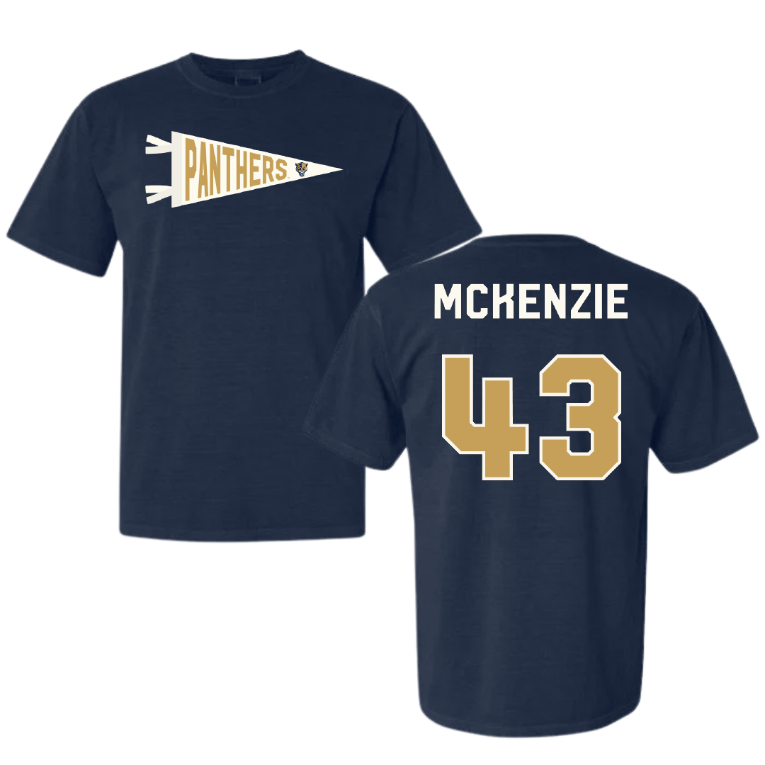 Florida International University Baseball Navy Pennant Comfort Colors Tee - #43 Jacob McKenzie