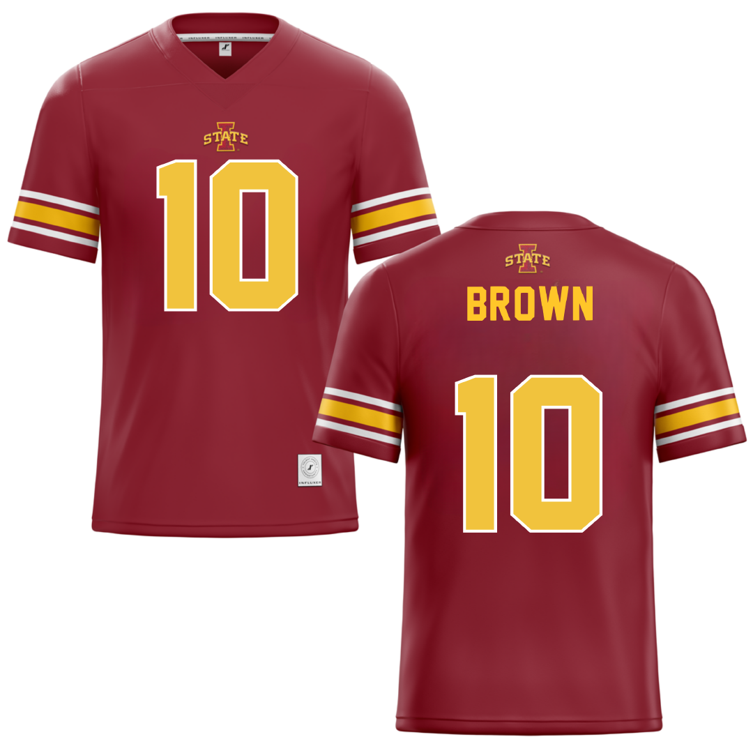 Iowa State University Red Football Jersey - #10 Carson Brown