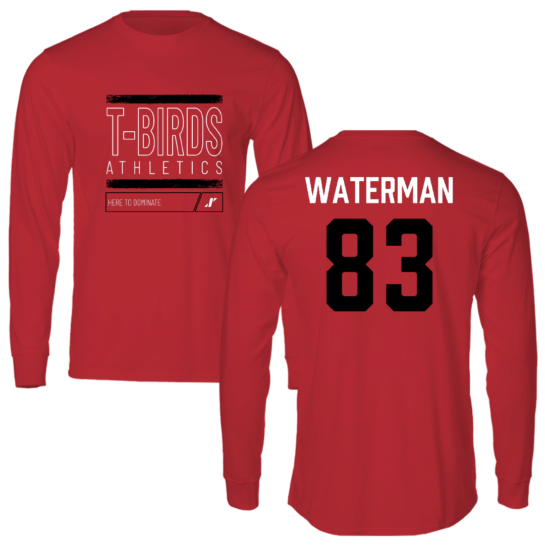 Southern Utah University Football Red Dominate Performance Long Sleeve - #83 Bryson Waterman