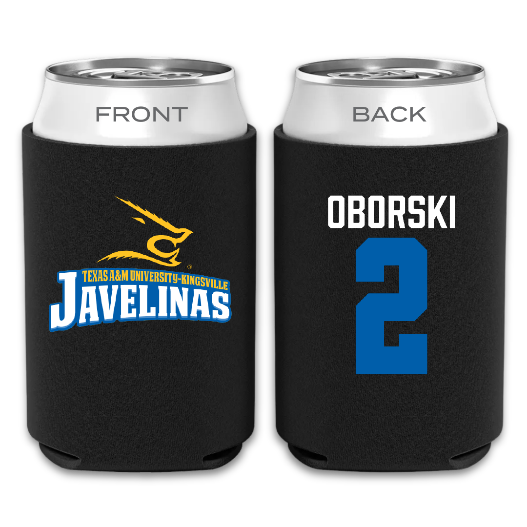 Texas A&M University-Kingsville Softball Black Can Cooler - #2 Rylee Oborski