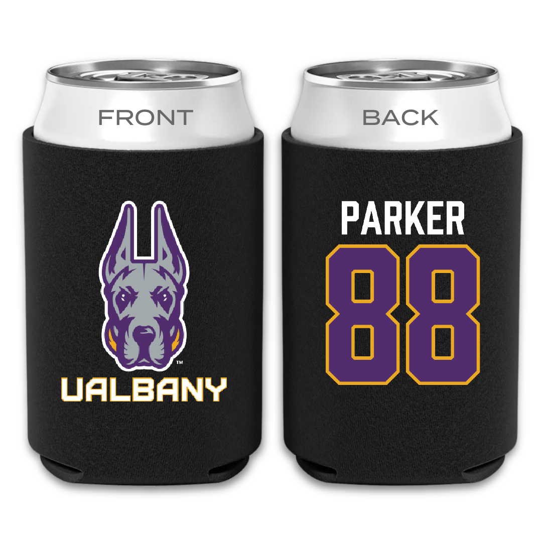 University at Albany Football Black Can Cooler - #88 Chad Parker