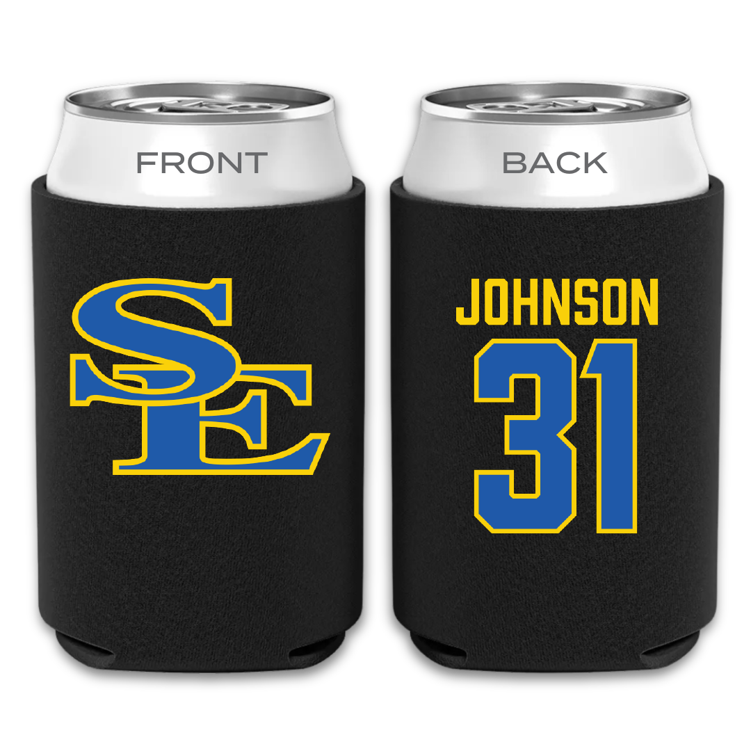 Southeastern Oklahoma State University Baseball Black Can Cooler - #31 Luke Johnson