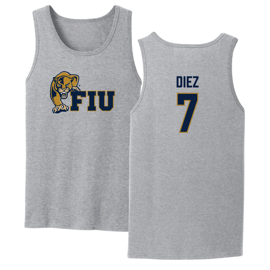 Florida International University Soccer Sport Gray Tank Top - #7 Isabella Diez