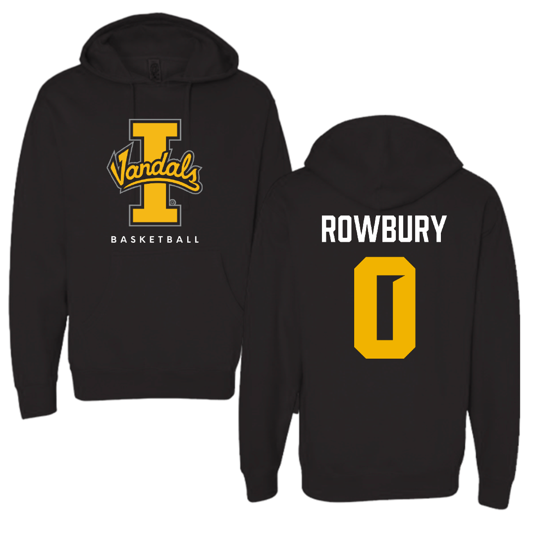 University of Idaho Basketball (M) Black Vandals Hoodie - #0 Brody Rowbury