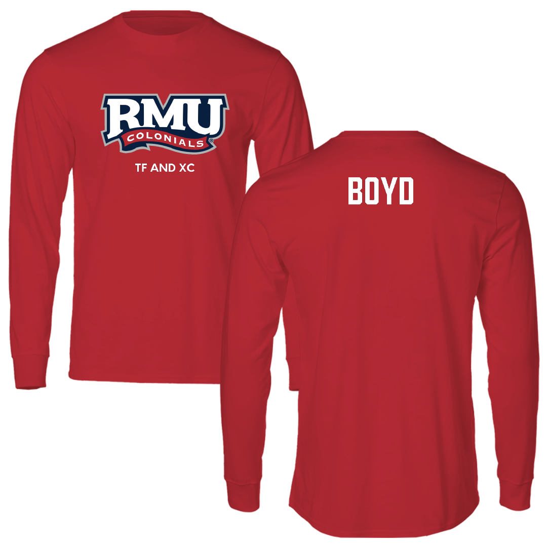 Robert Morris University TF and XC Red Long Sleeve - Brayden Boyd