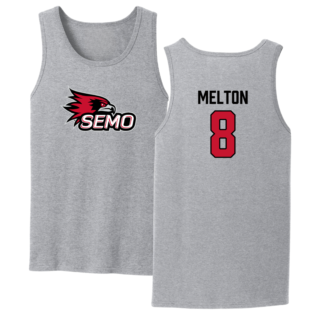 Southeast Missouri State University Softball Sport Gray Tank Top - #8 Sydney Melton