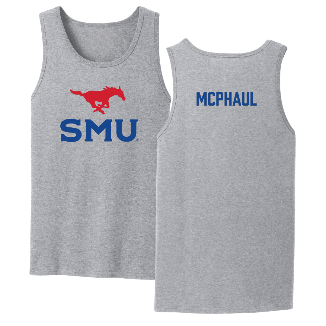 Southern Methodist University TF and XC Sport Gray Tank Top - Camryn McPhaul