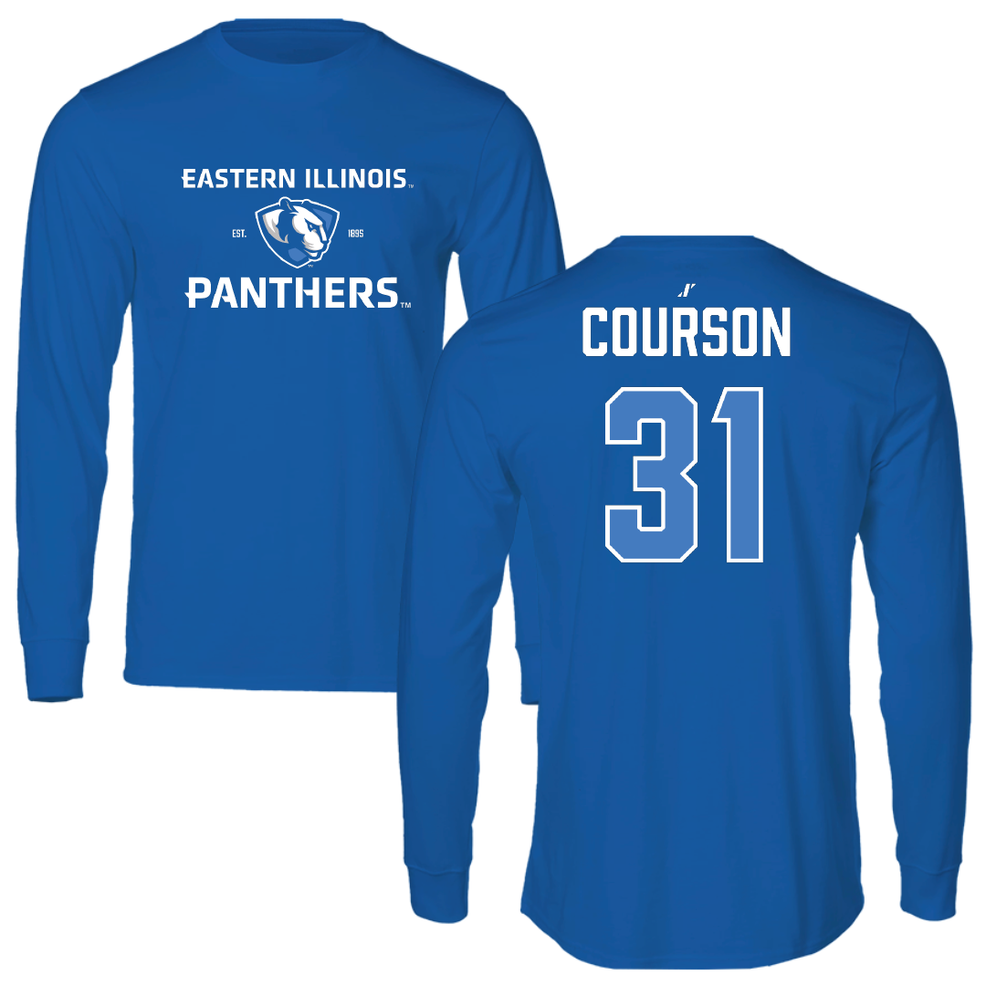 Eastern Illinois University Baseball Blue General Long Sleeve - #31 Zach Courson