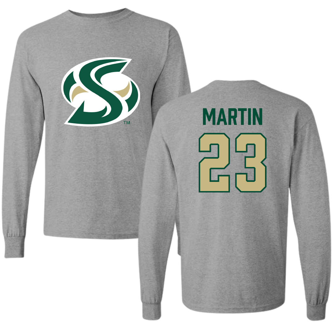 Sacramento State University Basketball (W) Sport Gray Long Sleeve - #23 Jaydia Martin