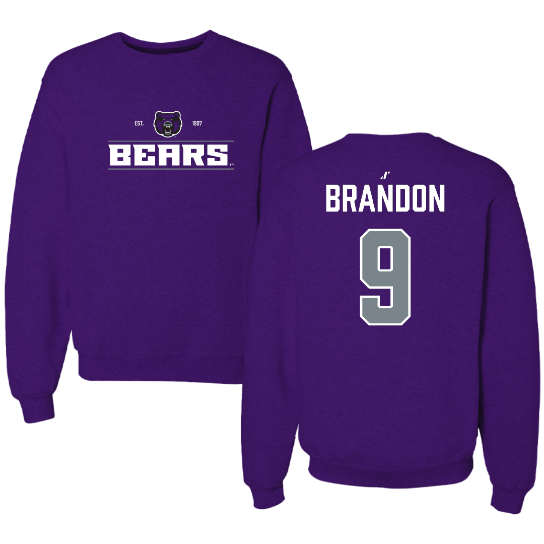 University of Central Arkansas Softball Purple General Crewneck - #9 Trinity Brandon