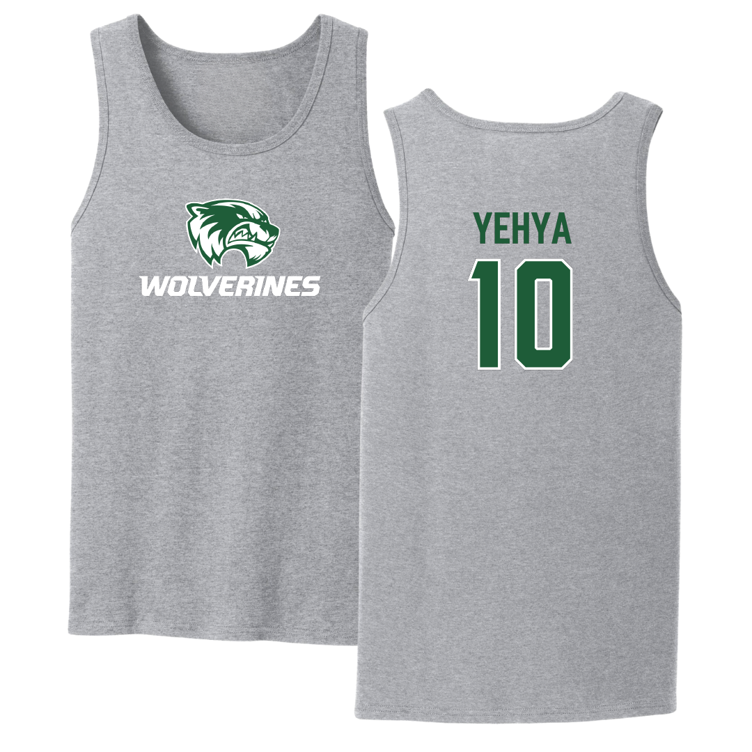 Utah Valley University Soccer Sport Gray Tank Top - #10 Omar Yehya