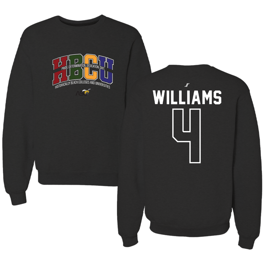 Alabama State University Soccer Black HBCU Crewneck - #4 Tatyana Williams