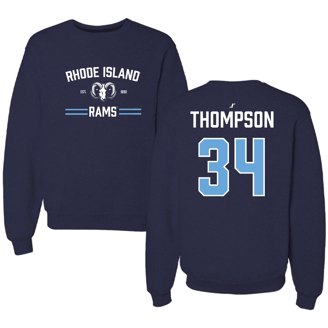 University of Rhode Island Baseball Navy General Crewneck - #34 Ryan Thompson