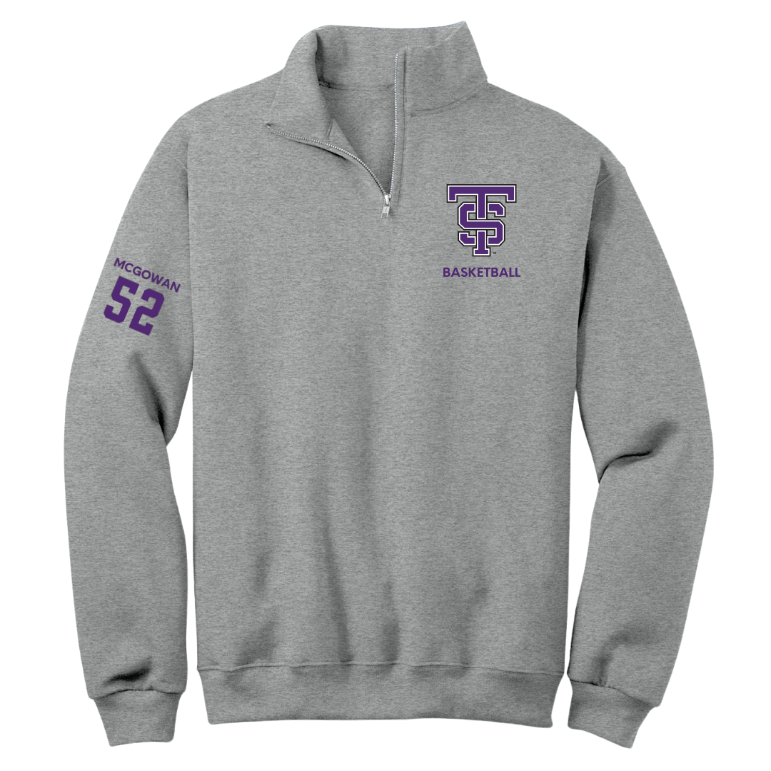 University of St. Thomas (Minnesota) Basketball (W) Sport Gray Quarter-Zip - #52 Savannah McGowan