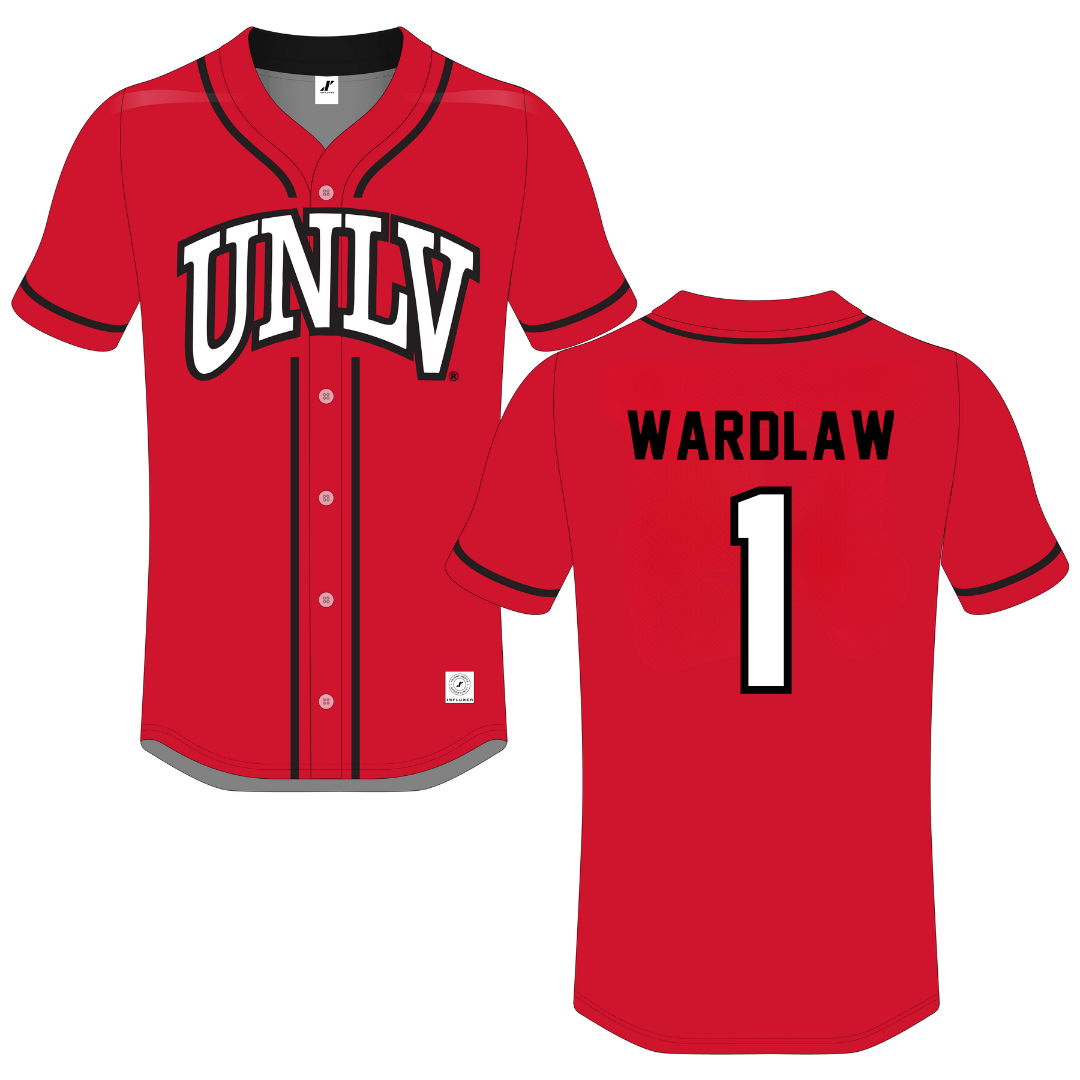 University of Nevada-Las Vegas Red Button-Down Jersey - Emma Wardlaw