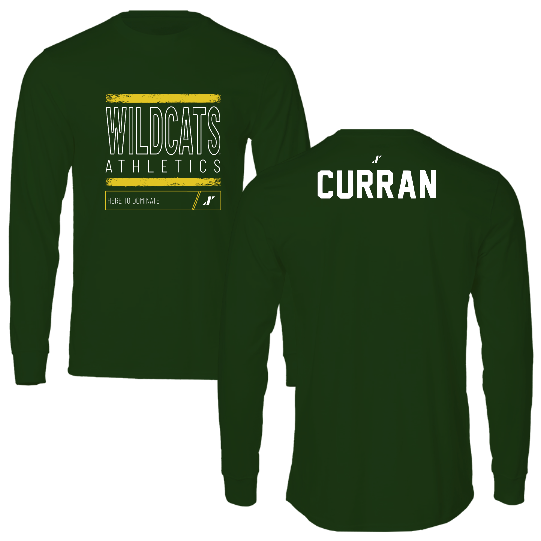 Northern Michigan University Greco-Roman Wrestling Forest Green Dominate Performance Long Sleeve - Patrick Curran