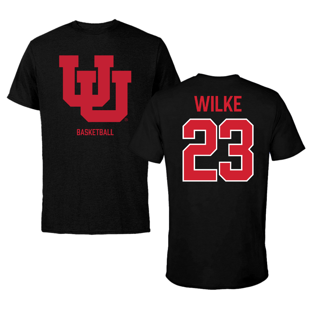 University of Utah Basketball (W) Black Performance Tee - #23 Maty Wilke