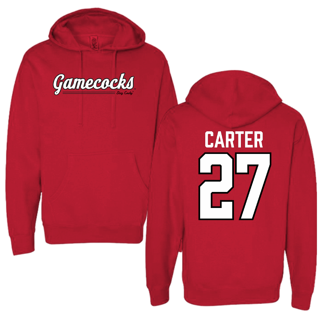 Jacksonville State University Softball Red General Hoodie - #27 Kat Carter