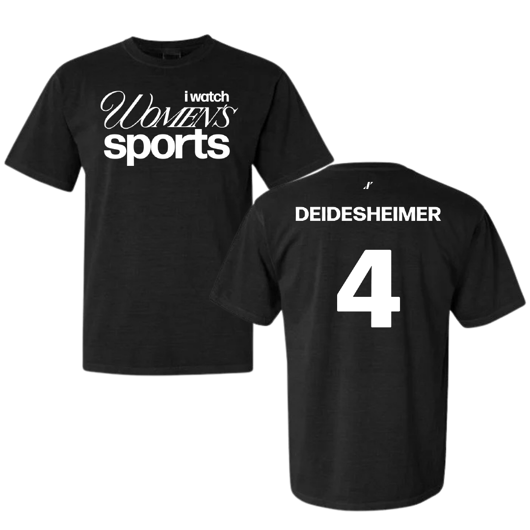 Austin Peay State University Volleyball Black WHM Comfort Colors Tee - #4 Payton Deidesheimer