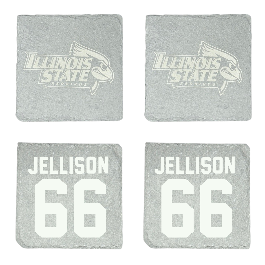 Illinois State University Football Stone Coaster (4 Pack)  - #66 Brayden Jellison