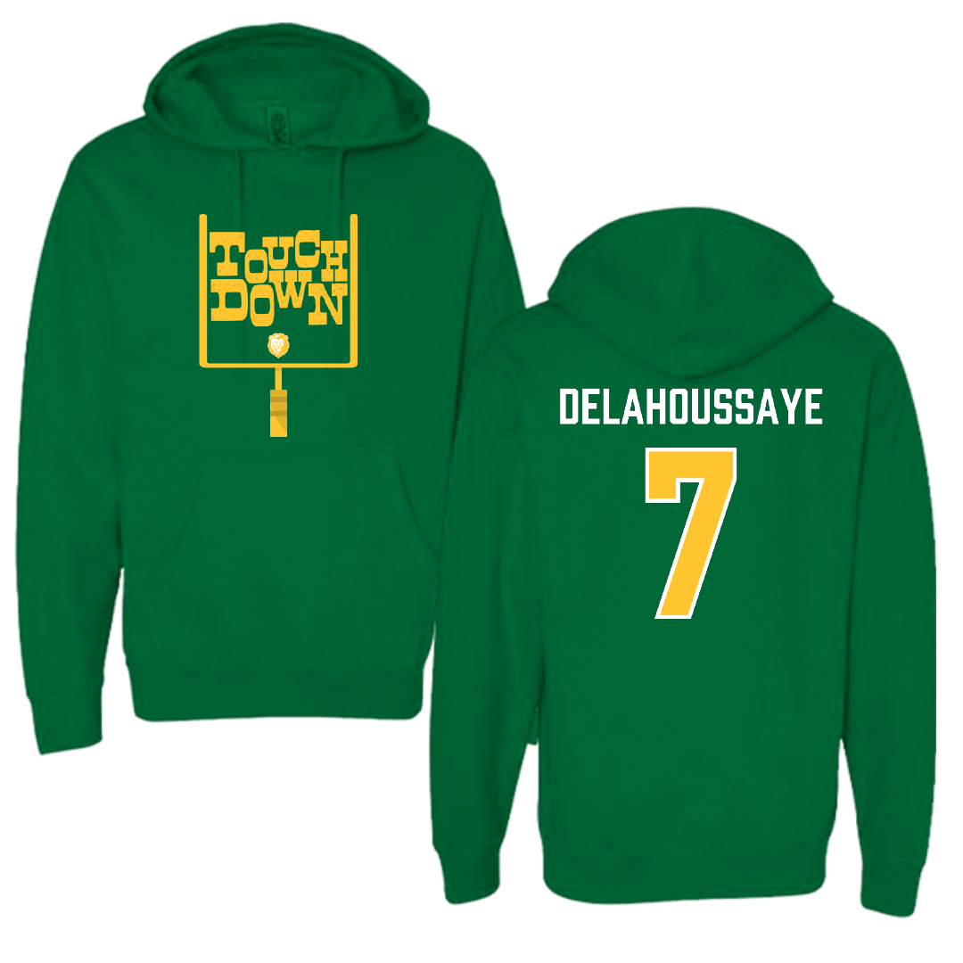 Southeastern Louisiana University Football Green Touchdown Hoodie - #7 Blayne Delahoussaye