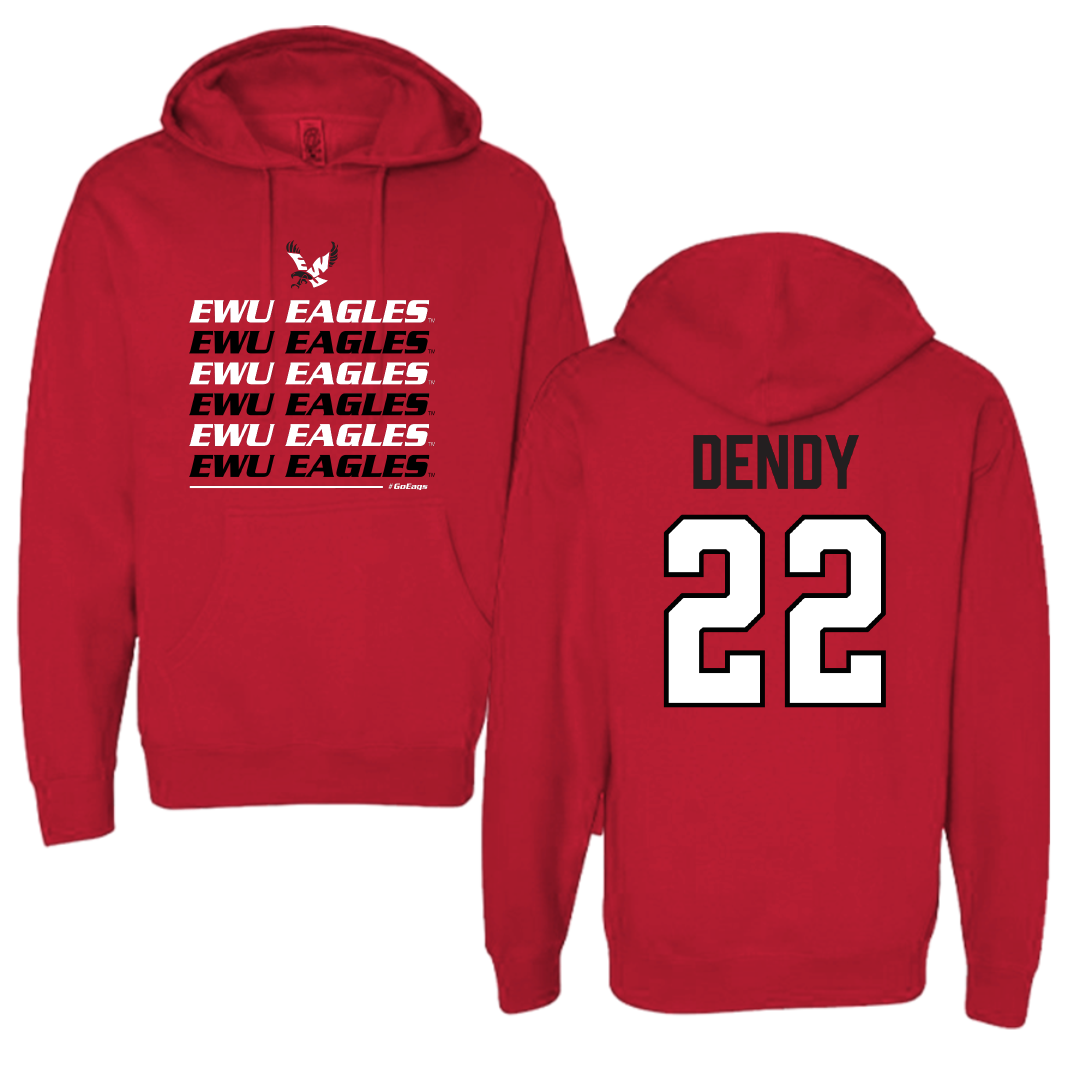 Eastern Washington University Football Red General Hoodie - #22 Amir Dendy