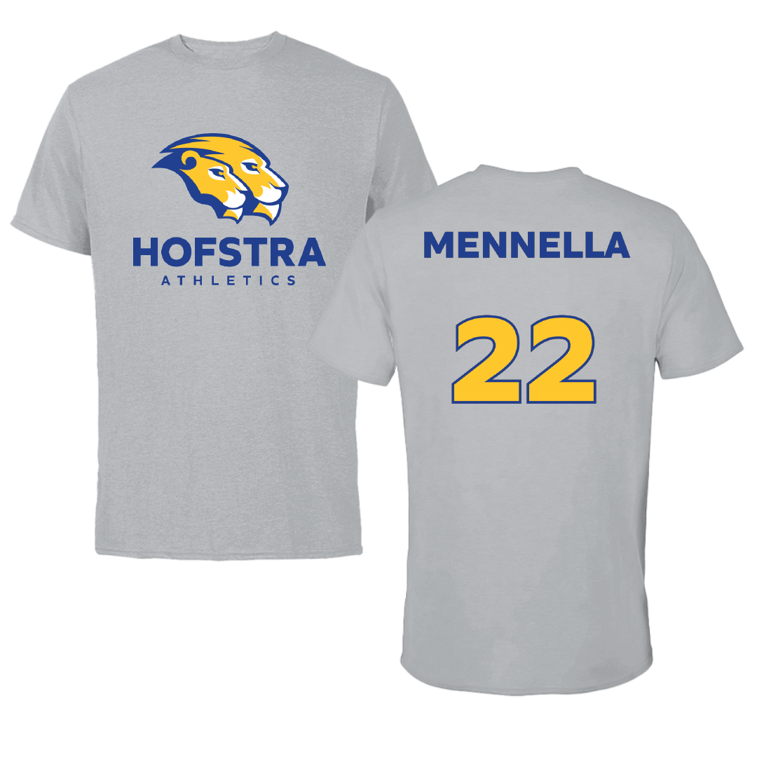 Hofstra University Lacrosse (W) Sport Gray Tee - #22 Nikki Mennella