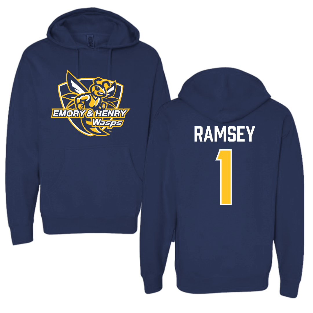 Emory & Henry College Basketball (W) Navy Hoodie - #1 Lyndie Ramsey