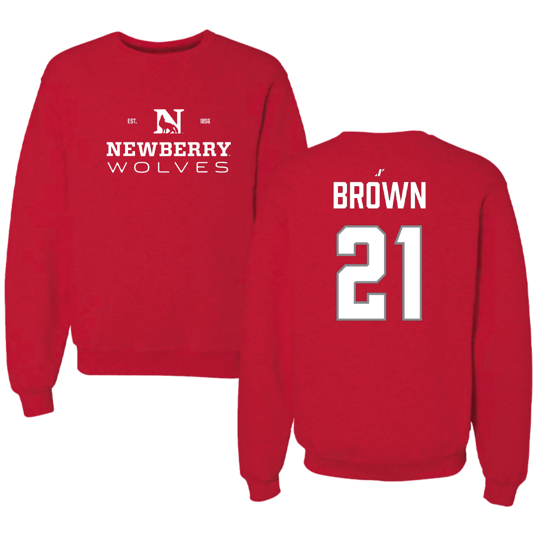 Newberry College Basketball (W) Red General Crewneck - #21 Jada Brown
