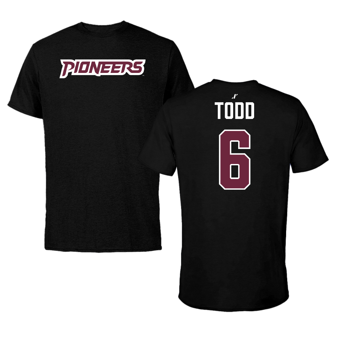 Texas Woman's University Softball Black Performance Tee - #6 Riley Todd