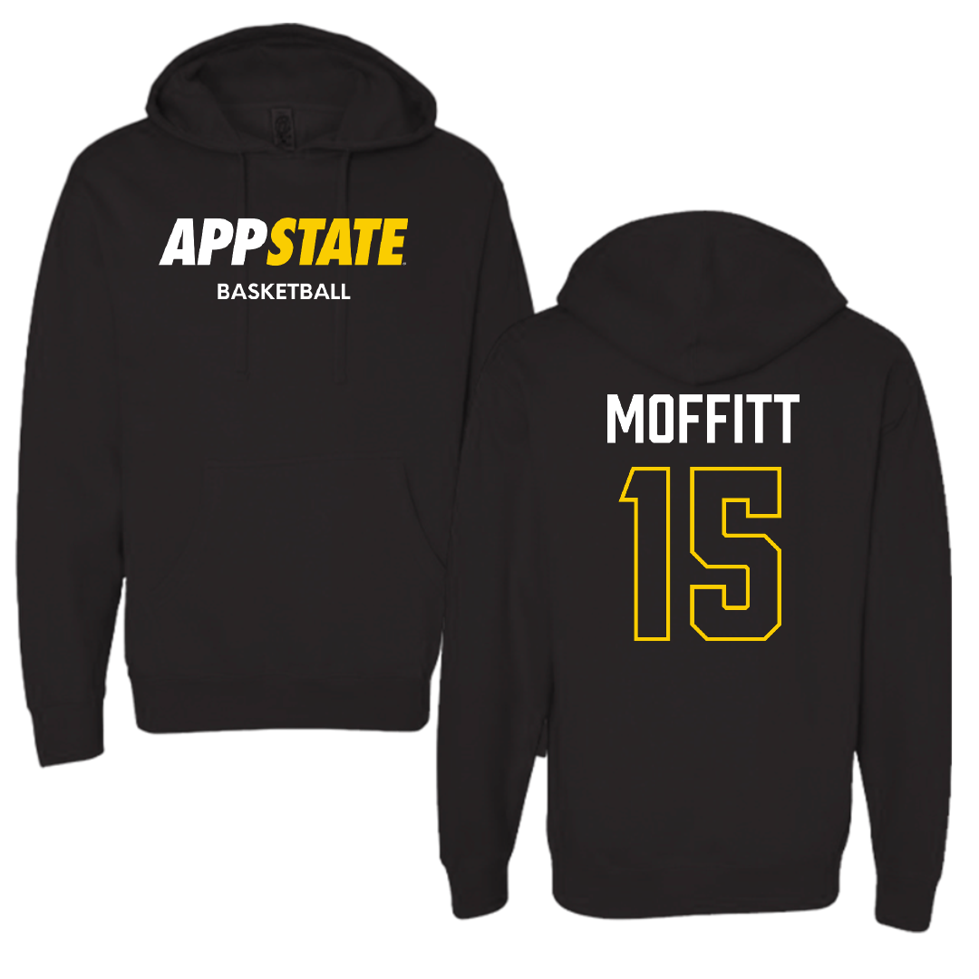 Appalachian State University Basketball (W) Black Hoodie - #15 Rylan Moffitt