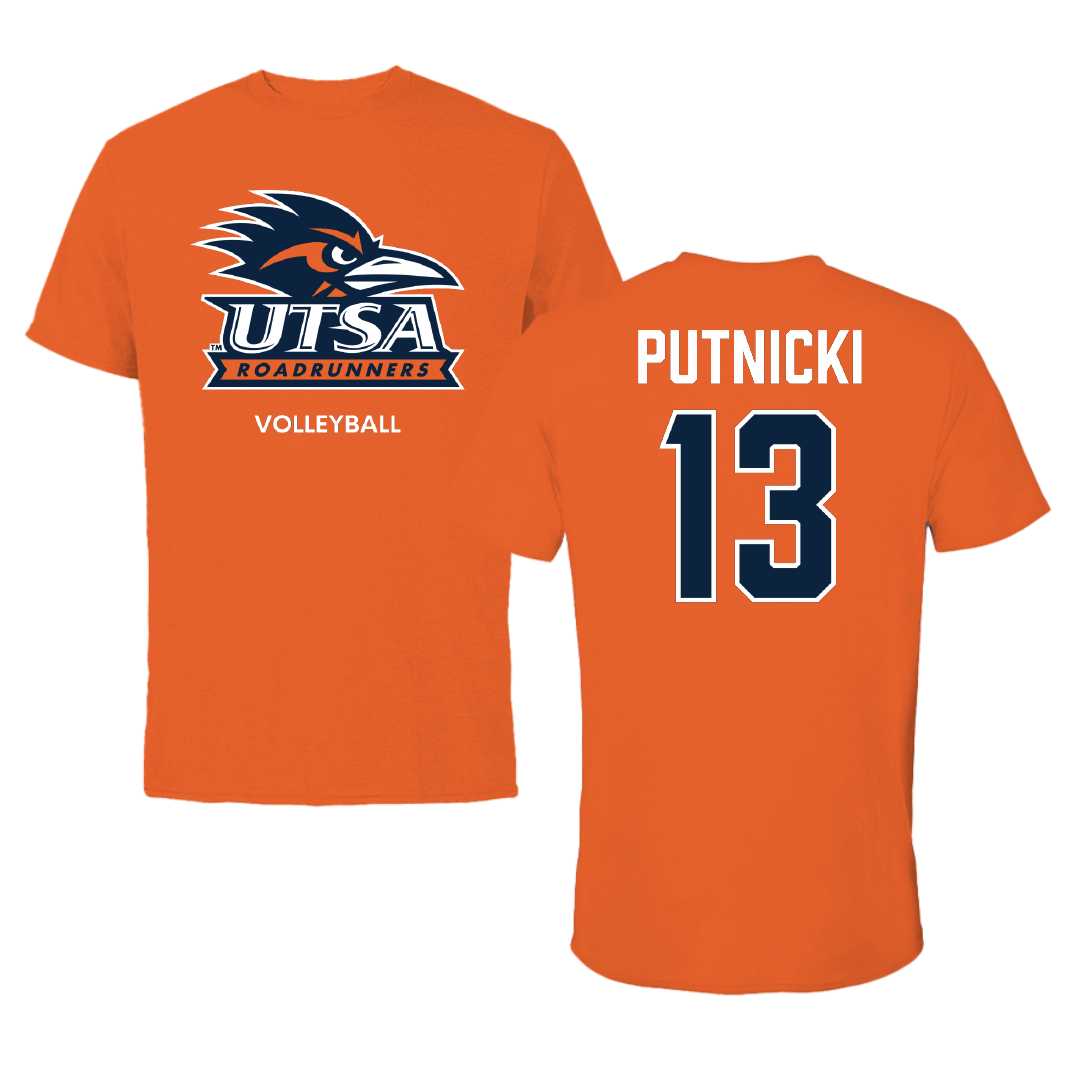 University of Texas at San Antonio Volleyball (W) Orange Tee - #13 Miranda Putnicki