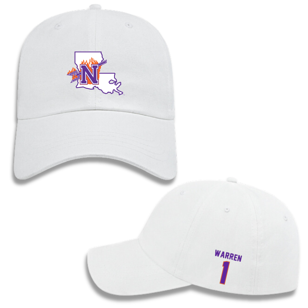 Northwestern State University Basketball (M) White Hat - #1 JT Warren
