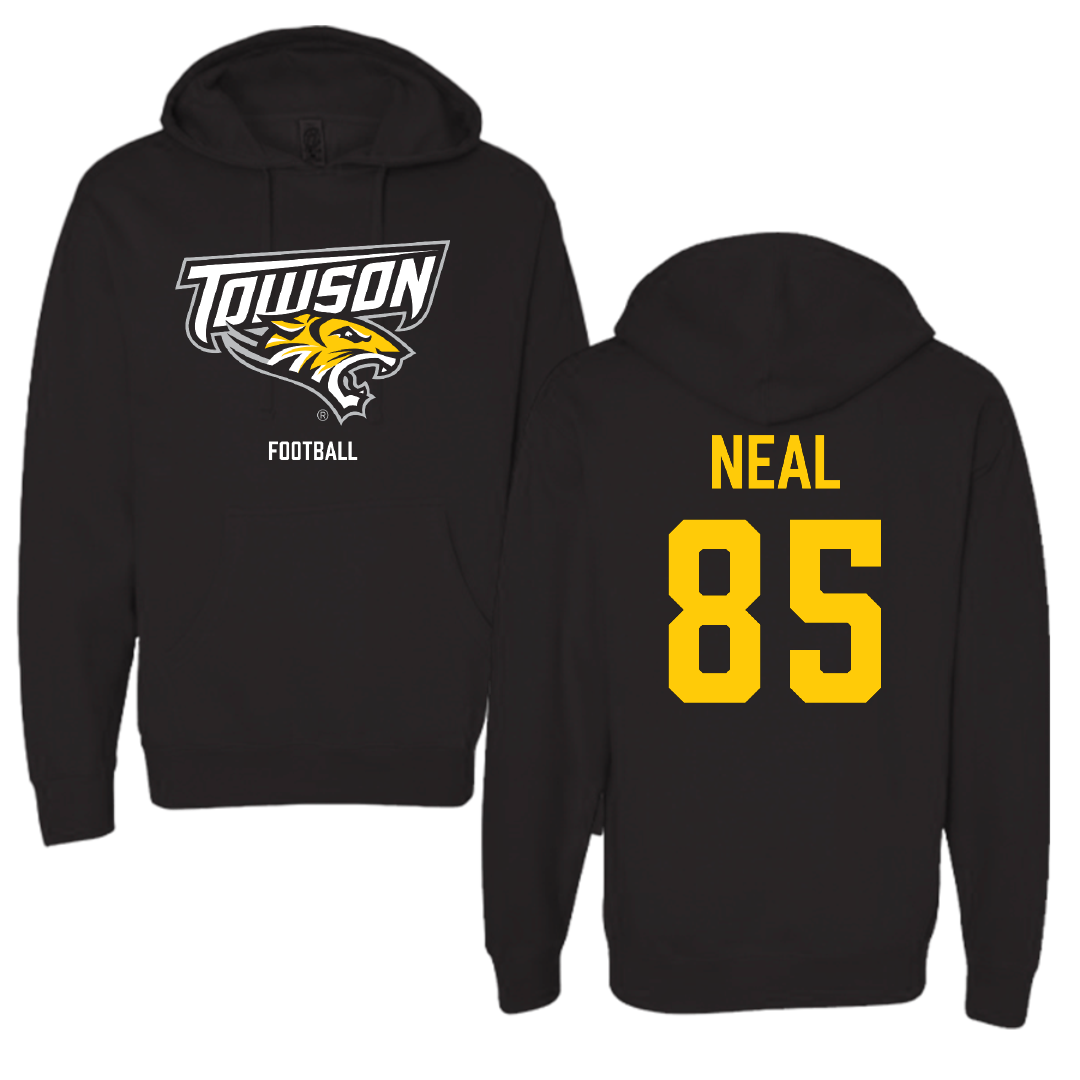 Towson University Football Black Hoodie - #85 Gordon Neal