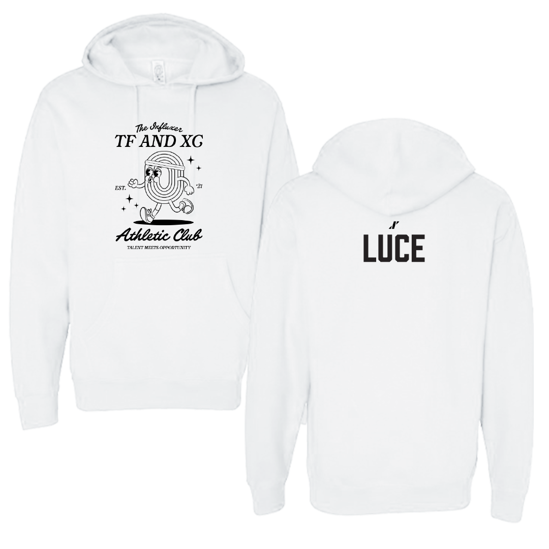 TF and XC White Influxer Athletic Club Hoodie - Corbin Luce