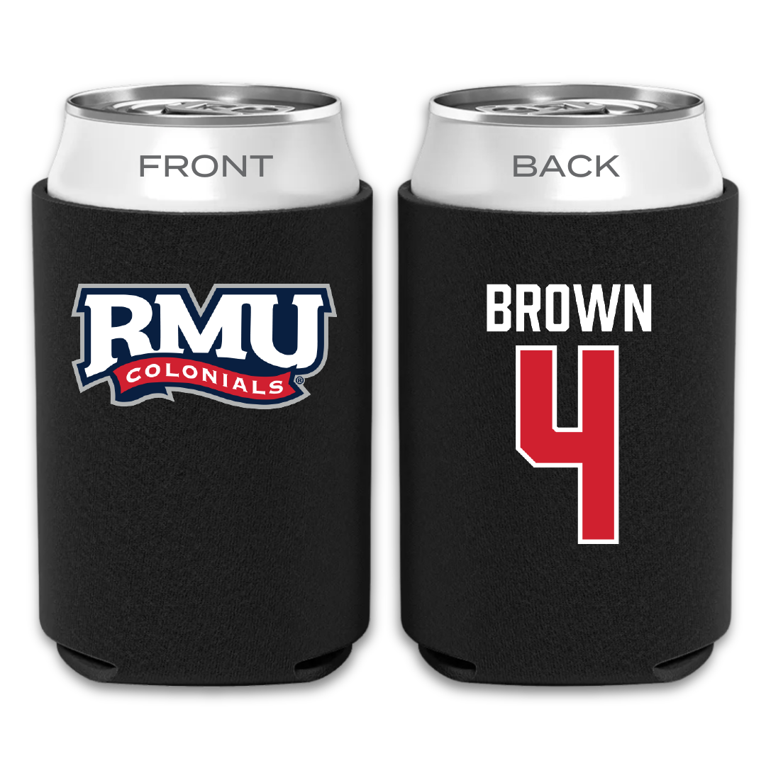 Robert Morris University Football Black Can Cooler - #4 Tony Brown