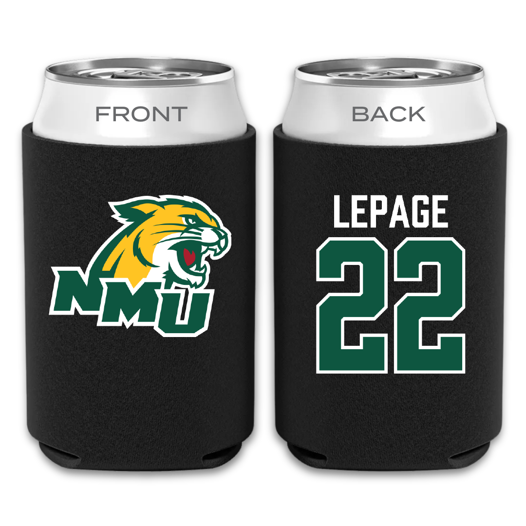 Northern Michigan University Basketball Black Can Cooler - #22 Cooper LePage