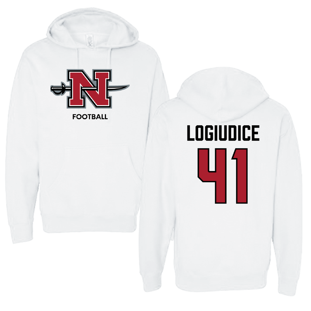 Nicholls State University Football White Hoodie - #41 Dominic LoGiudice
