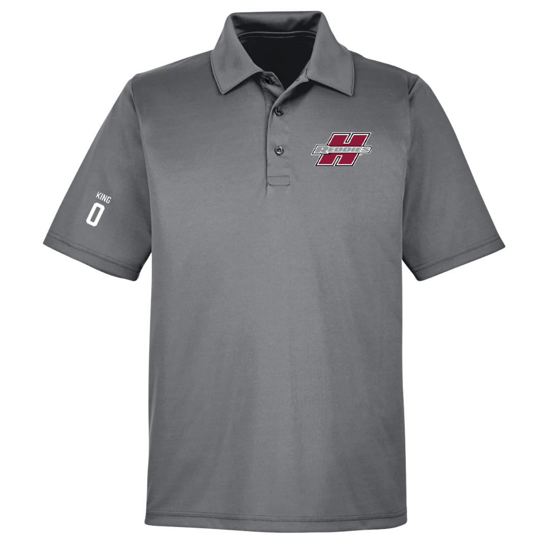 Henderson State University Basketball (M) Light Gray Polo - #0 Clarence King