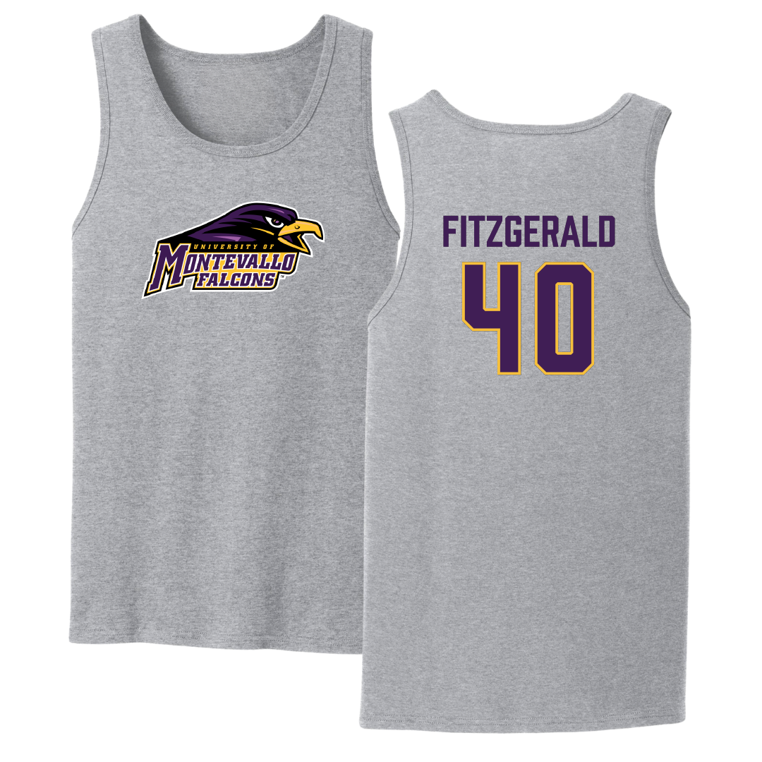 University of Montevallo Baseball Sport Gray Tank Top - #40 Jack Fitzgerald