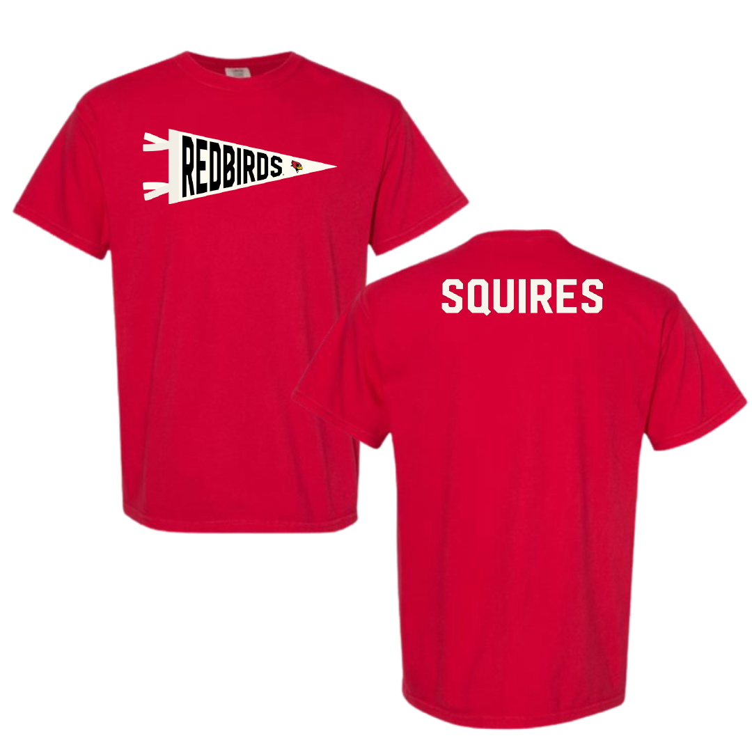 Illinois State University Track and Field Red Pennant Comfort Colors Tee - Brody Squires