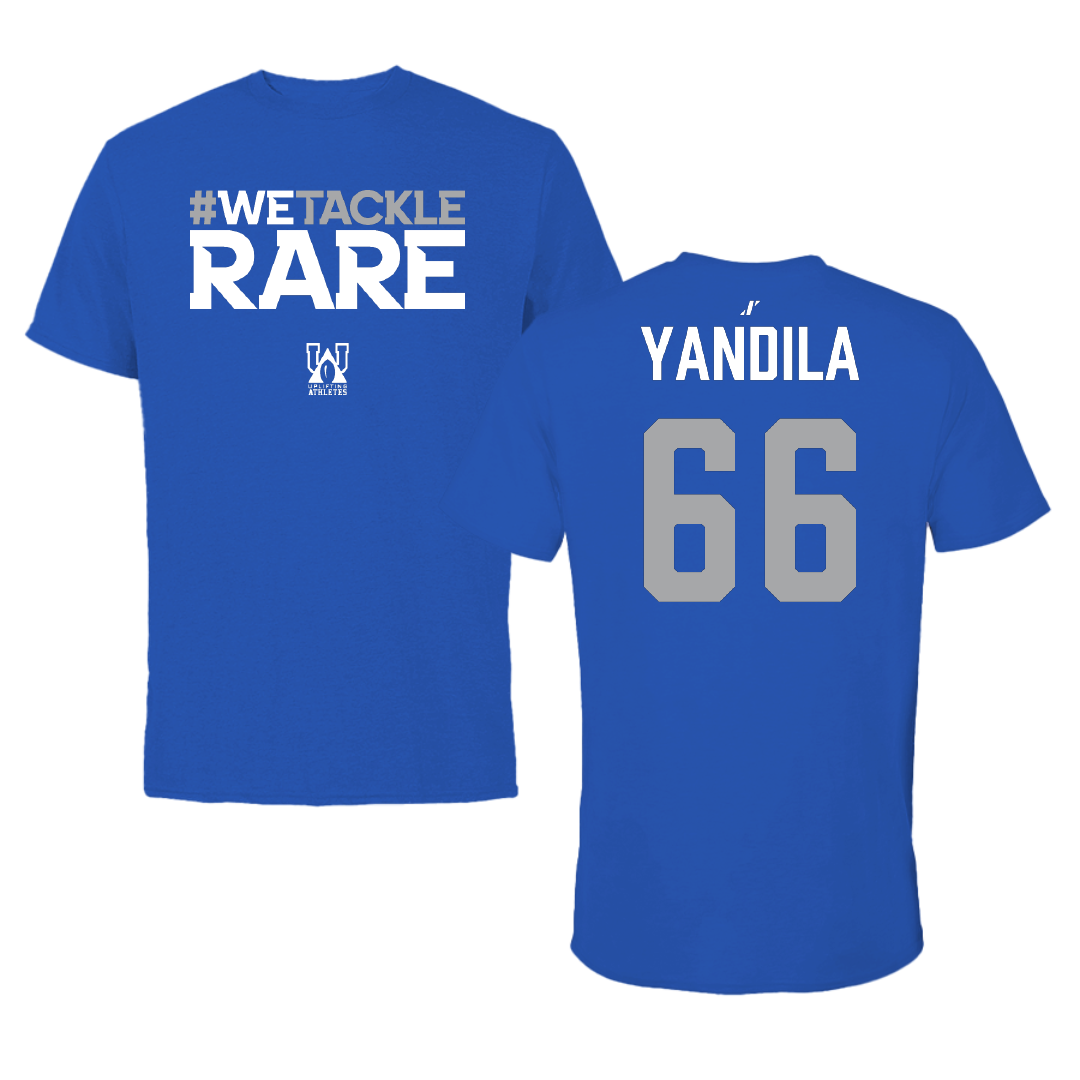 Eastern Illinois University Football Blue Uplifting Athletes Tee - #66 Jordan Yandila