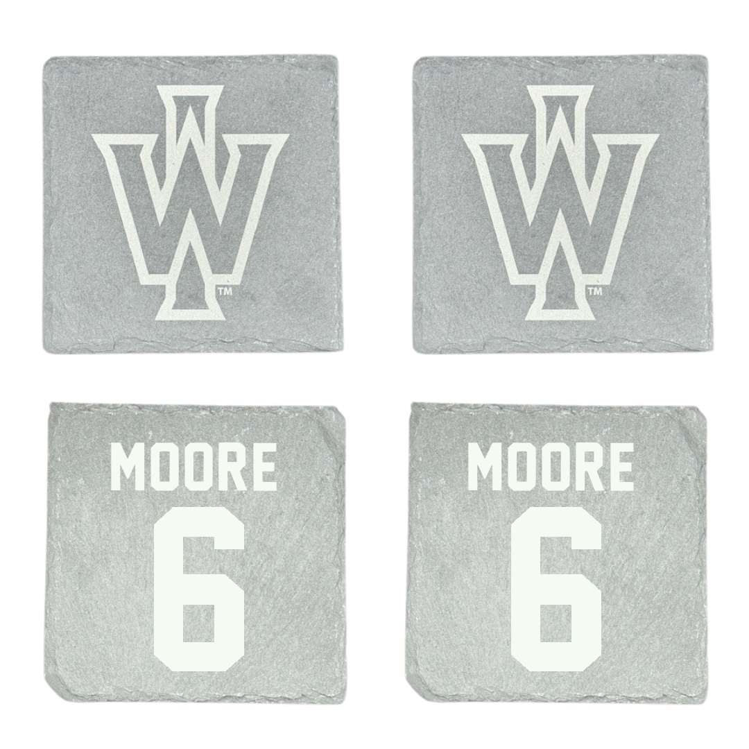 Illinois Wesleyan University Football Stone Coaster (4 Pack)  - #6 Tre Moore