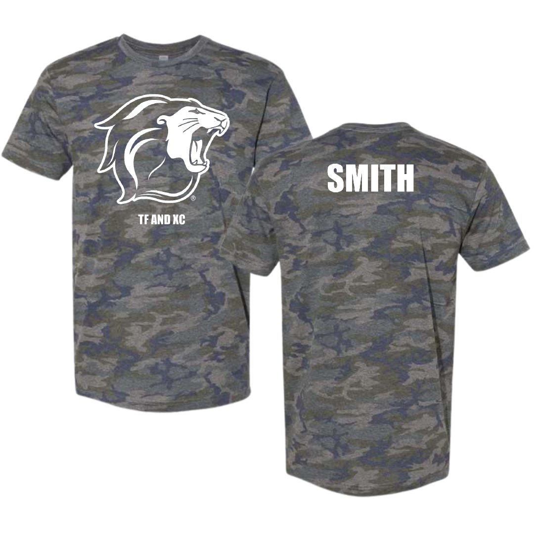 The College of New Jersey TF and XC Vintage Camo Tee - Tyler Smith