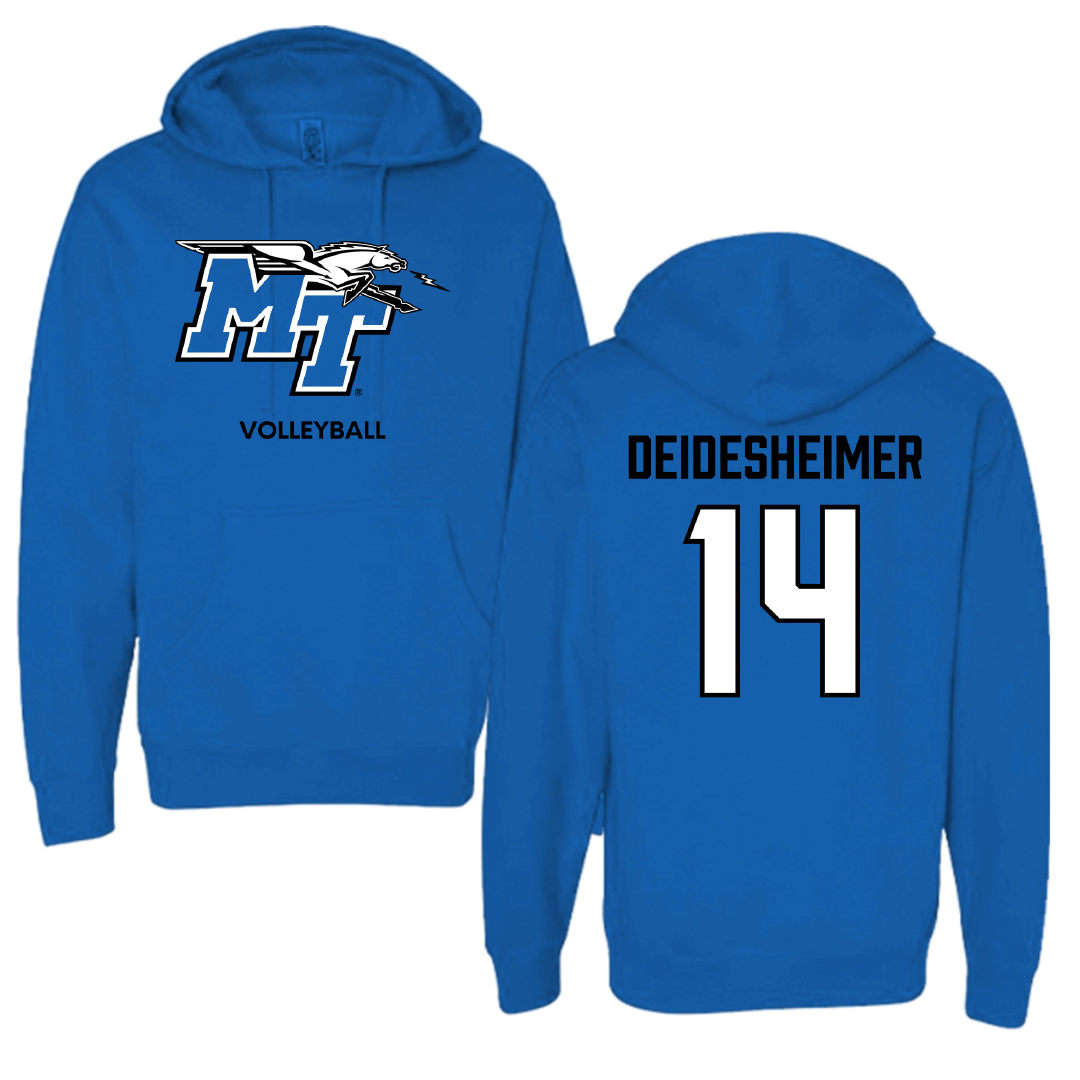 Middle Tennessee State University Volleyball (W) Blue Hoodie - #14 Payton Deidesheimer